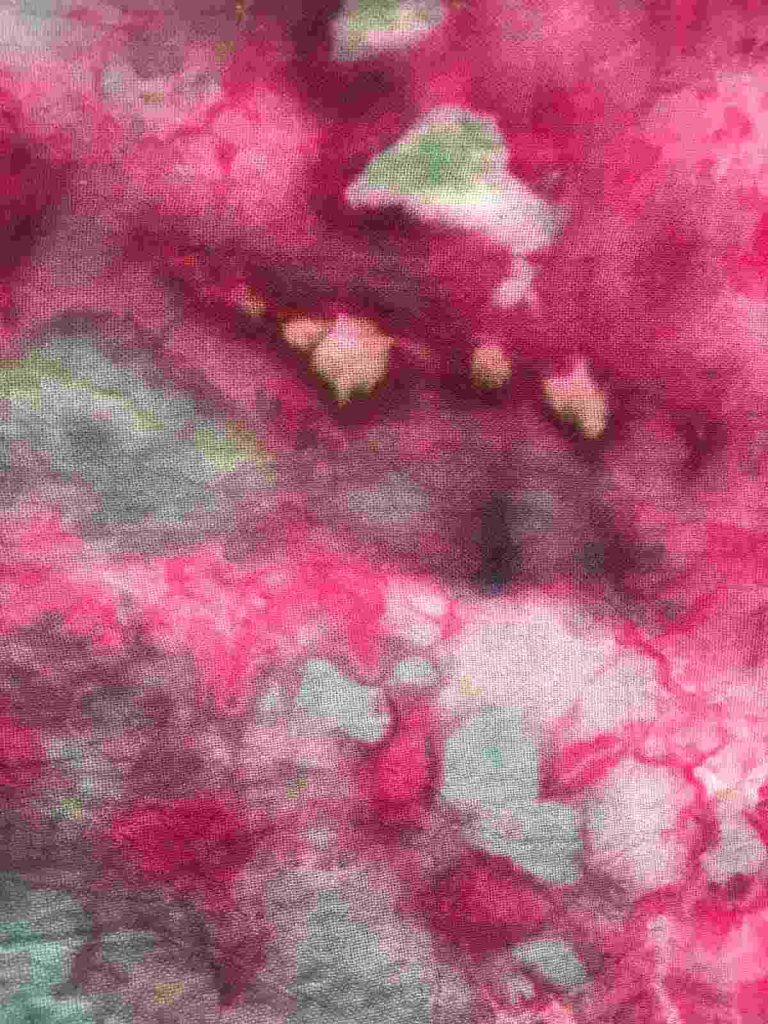 Close up of ice dyed cotton towel