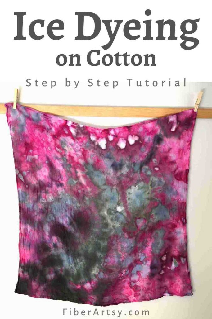 Ice Dyeing or Snow Dyeing on Cotton Fabric
