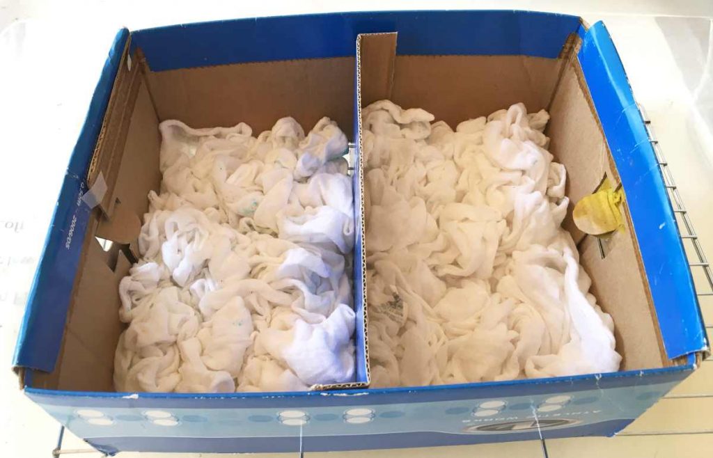 Cotton towels for ice dyeing