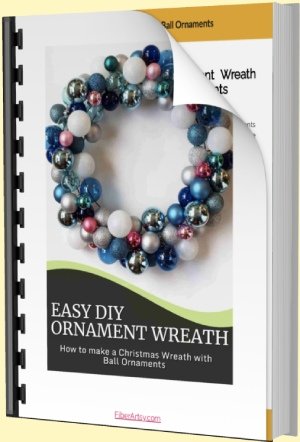 Ebook cover with image of a Christmas Wreath and text "Easy DIY Ornament Wreath"