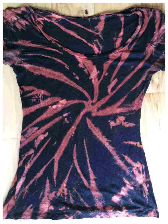 Purple shirt bleach tie dye online