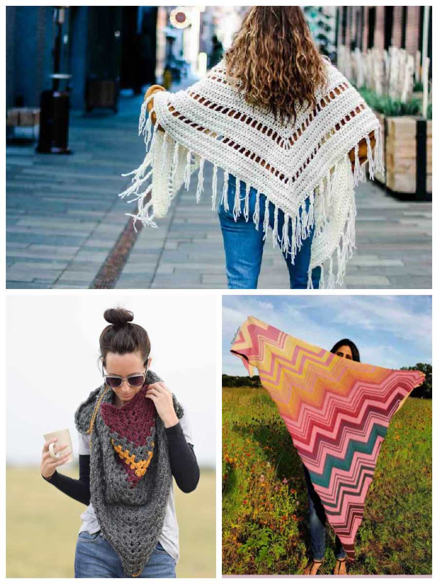 Easy Triangle Crochet Shawl Pattern Free