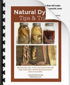 ebook cover titled natural dyeing tips and tricks
