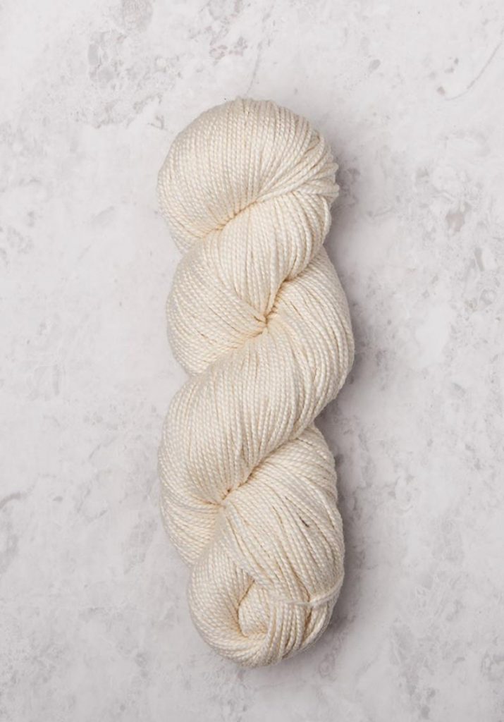 image of a white skein of yarn