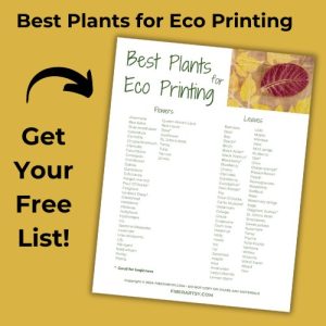 list of plants for eco printing and title get your free list
